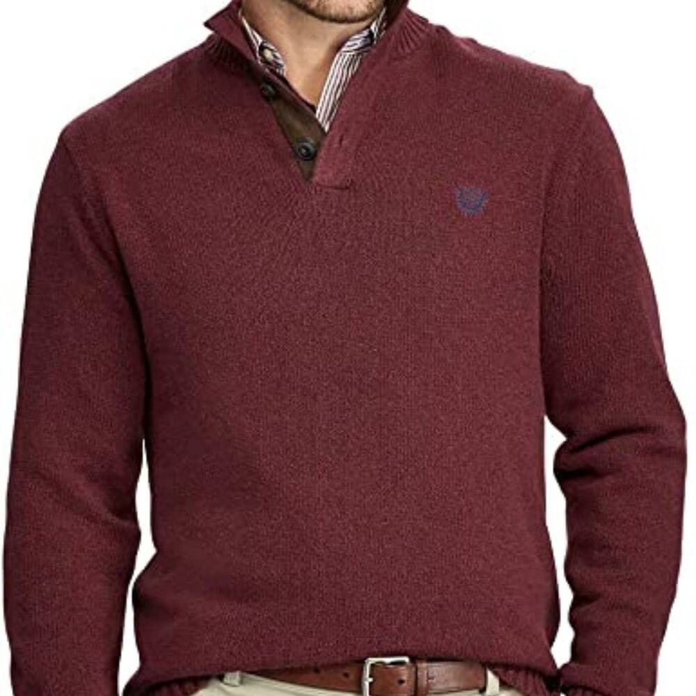 Chaps Button-Mock Heavyweight Knit Sweater L - Picture 1 of 10